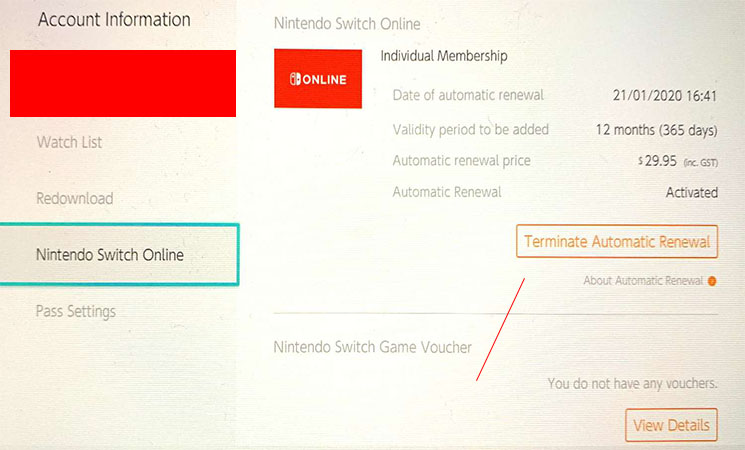 nintendo automatic renewal cancel in just 6 to 8 steps